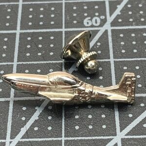Silver Tone Airplane Lapel Pin‎ P 51 Mustang Profile Aircraft Brooch Jewelry